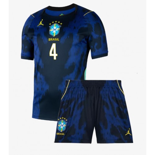 Brazil Marquinhos #4 Gostujuci Dres za Dječji SP 2026 Kratak Rukavima (+ kratke hlače)